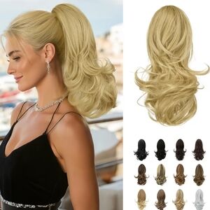 Ponytail Extension Long Curly Ponytail Clip in Claw Hair Extension